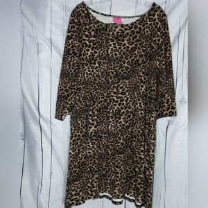 Torrid X Betsey Johnson Leopard Ponte Mini Skater Dress